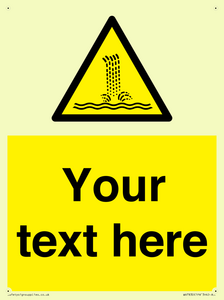 Custom warning artificial waterfall